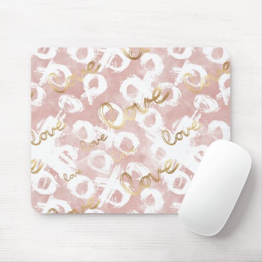 Pink Gold Love XO Muismat (Met muis)