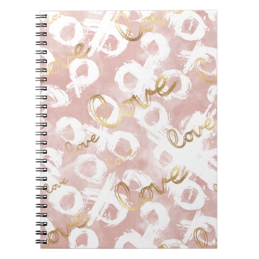 Pink Gold Love XO Notitieboek (Voorkant)