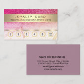 Pink Gold Loyalty Card Salon Makeup Artist (Voorkant / Achterkant)