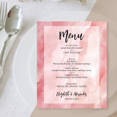 Pink Gold Marble Weddenmenu Flyer