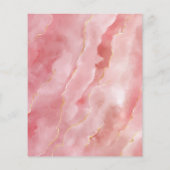 Pink Gold Marble Weddenmenu Flyer (Achterkant)