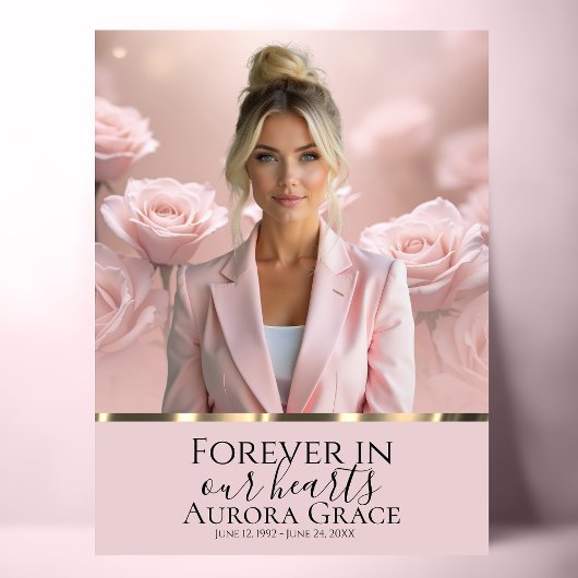 Pink Gold Memorial Poster