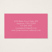 Pink Gold Modern Abstract Business Cards Visitekaartje (Achterkant)