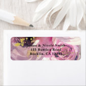 Pink & Gold Modern Floral Weddenschap Birthday Par Etiket (Insitu)