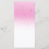 Pink Gold Modern Glam Confetti Party Weddenschap M Menu (Achterkant)