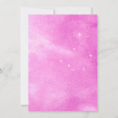 Pink Gold Moon & Stars Baby shower Uitnodiging (Achterkant)