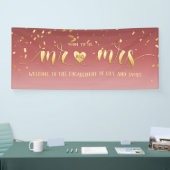 Pink Gold Mr en Mrs Verloving Banner (Beurs)