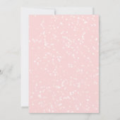 Pink Gold Onederland 1st Birthday Snowflake Kaart (Achterkant)