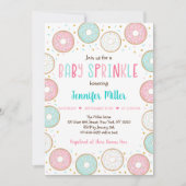 Pink Gold Pastel Donut Baby Sprinkle Kaart (Voorkant)