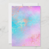 PINK GOLD Pastel Marble ELEGANT CLASSY WEDDING Kaart (Achterkant)