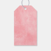 Pink Gold Peonies Baby shower Favor Cadeaulabel (Achterkant)