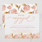 Pink Gold Peony We zijn een partij bij de overeenk Kaart (Voorkant / Achterkant)