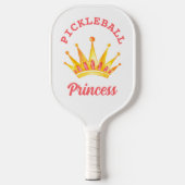 Pink Gold Pickleball Princess Crown Pickleball Paddle (Voorkant)
