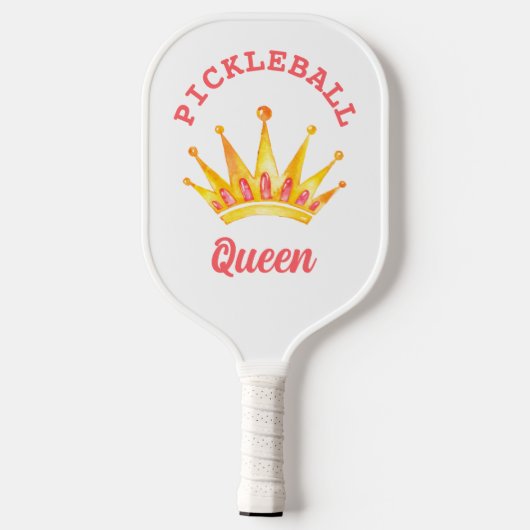 Pink Gold Pickleball Queen Crown Pickleball Paddle (Achterkant)