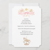 Pink & Gold Pony Dreams-Baby shower Uitnodiging (Achterkant)