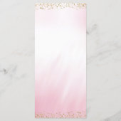 Pink Gold Princess Baby shower Menu's (Achterkant)