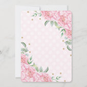 Pink Gold Princess Ballerina Tutu Birthday Invite Kaart (Achterkant)