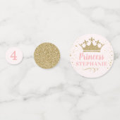 Pink Gold Princess Custom Birthday Table Confetti (Voorkanten)