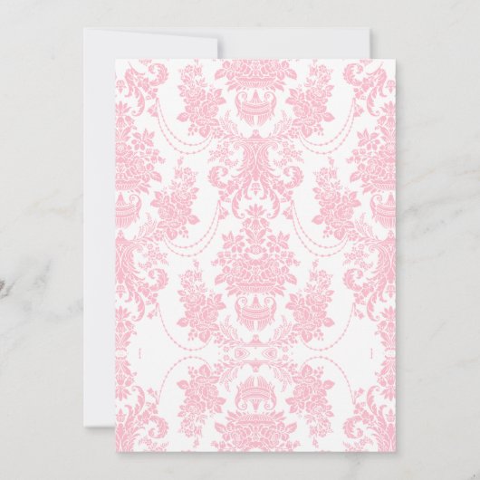 Pink Gold Princess Floral 1ste verjaardag Kaart (Achterkant)