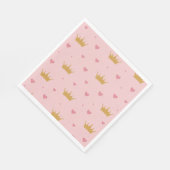 Pink & Gold Princess Pattern Napkin Servet (Hoek)
