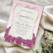 Pink Gold Quinceañera Kaart