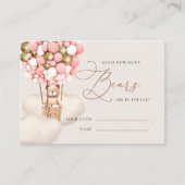 Pink Gold raden hoeveel Beren ballonnen tickets Informatiekaartje (Voorkant)