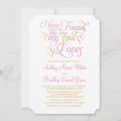 Pink Gold Soul houdt van Heart Wedding Kaart (Voorkant)