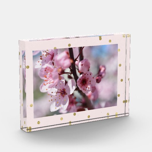 Pink Gold Sparkle Confetti Persoonlijke foto (Links)