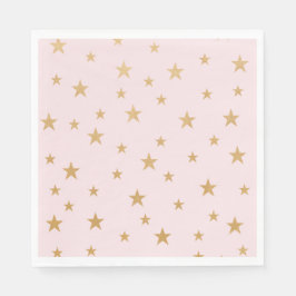 Pink Gold Stars baby shower decor Servet