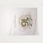 Pink Gold Sweet 16 Achtergrond Wandkleed (Voorkant (horizontaal))