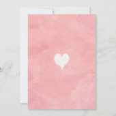 Pink Gold Sweetheart Baby shower Invitation Hearts Kaart (Achterkant)