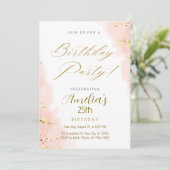 Pink Gold Trendy Kaart (Staand voorkant)