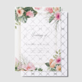 Pink Gold Tropical Beach Destination Wedding Vellum Uitnodigingen (Offset (Uitnodiging))