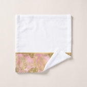 PINK GOLD TROPICAL PALT BATHROOM SET BAD HANDDOEK (Wasdoekje)