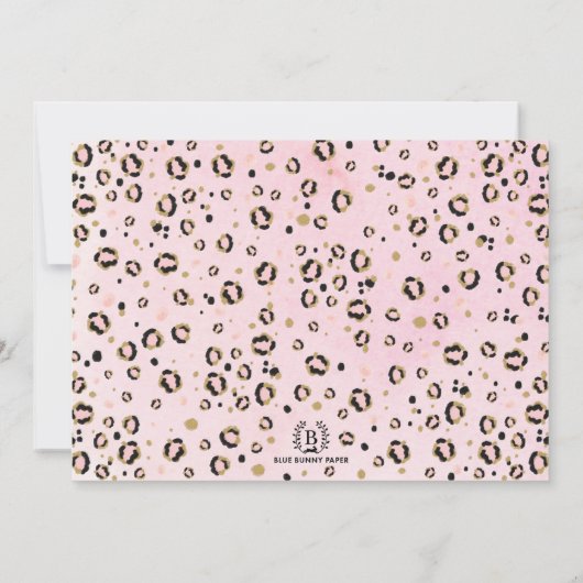 Pink Gold Tropical Safari Twee Wilde Foto Birthday Kaart (Achterkant)