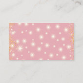 Pink & Gold Twinkle Star Diaper Raffle Ticket Informatiekaartje (Achterkant)