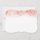 Pink Gold Typography White Floral Engagement Party Kaart (Achterkant)