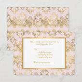 PINK GOLD  VICTORIAANS ALLE OCCASION RSVP (Voorkant / Achterkant)