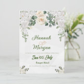 Pink Gold Waterverf Floral Vrijgezellenfeest Brunc Kaart (Staand voorkant)