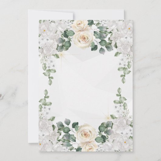 Pink Gold Waterverf Floral Vrijgezellenfeest Brunc Kaart (Achterkant)