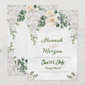 Pink Gold Waterverf Floral Vrijgezellenfeest Brunc Kaart (Voorkant / Achterkant)