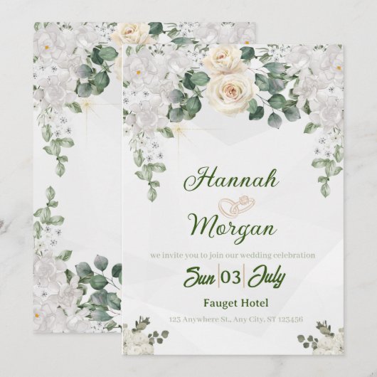 Pink Gold Waterverf Floral Vrijgezellenfeest Brunc Kaart (Voorkant / Achterkant)