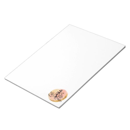 Pink & Gold Waterverf Polka Dot Weekly Notitieblok (Schuin)