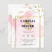 PINK GOLD WEDDING Alcohol Inkt Abstract (Voorkant / Achterkant)