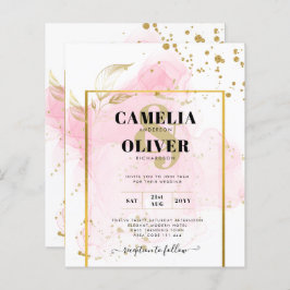 PINK GOLD WEDDING Alcohol Inkt Abstract