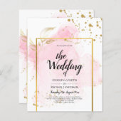 PINK GOLD WEDDING Alcohol Inkt Abstract (Voorkant / Achterkant)