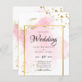 PINK GOLD WEDDING Alcohol Inkt Abstract (Voorkant / Achterkant)