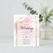 PINK GOLD WEDDING Alcohol Inkt Abstract (Staand voorkant)
