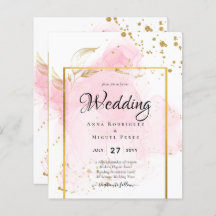 PINK GOLD WEDDING Alcohol Inkt Abstract