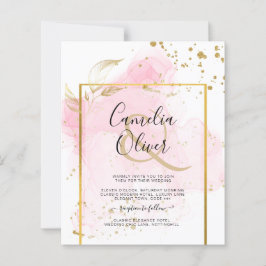 PINK GOLD WEDDING Alcohol Inkt Abstract